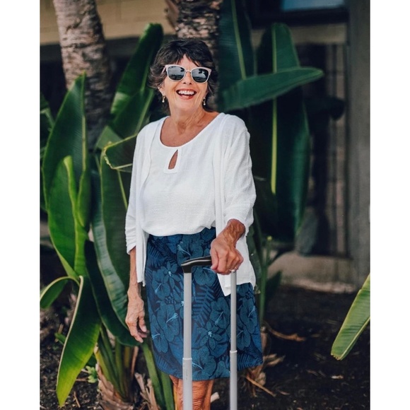 RIPSKIRT HAWAII Rip Skirt Length 2 Wrap Skirt Maui Moonlight Blue Floral XXL - Picture 12 of 16